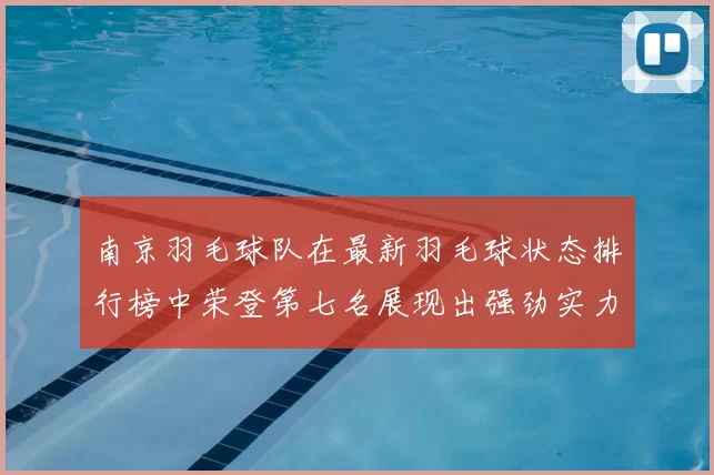 南京羽毛球队在最新羽毛球状态排行榜中荣登第七名展现出强劲实力与潜力