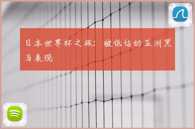 日本世界杯之旅:被低估的亚洲黑马表现