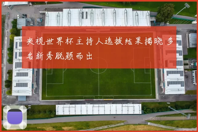 央视世界杯主持人选拔结果揭晓 多名新秀脱颖而出